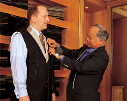 A custom suit fitting A custom suit fitting